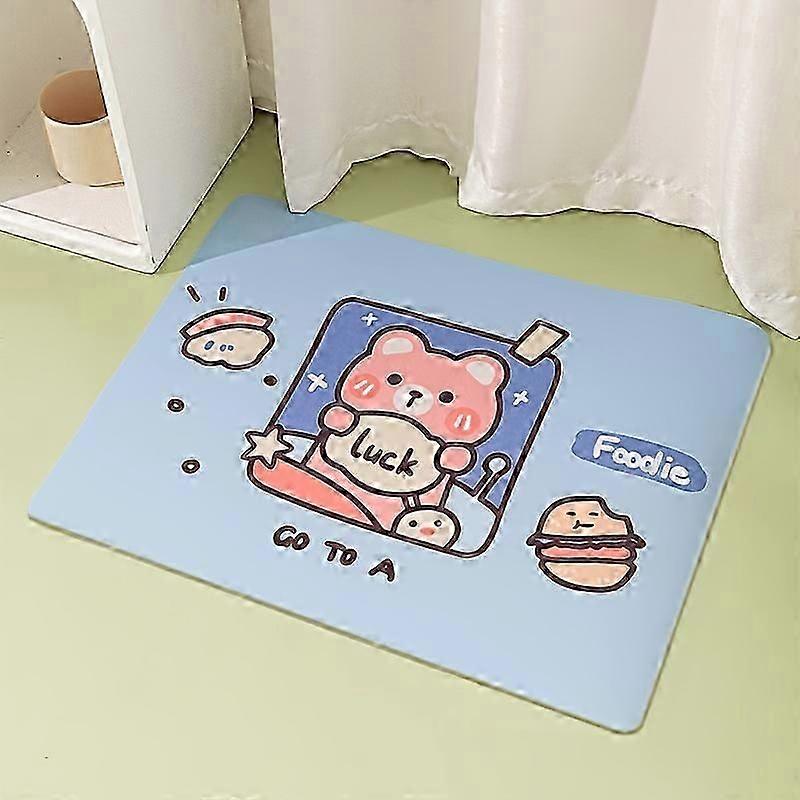 1pc Cartoon Pattern Cat Placemat, Waterproof Leak Proof Cat Feeding Mat Easy To Clean Cat Bowl Mat Floor Mat