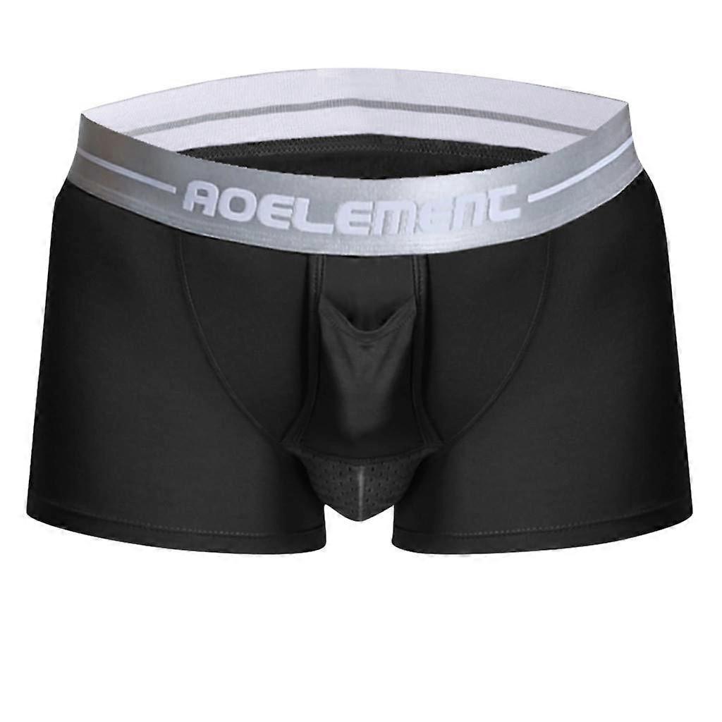 Separation Physiological Underwear Men's Scrotum Breathable Underwear Men's Underwear Boxer Shorts Synthetic, Black, L