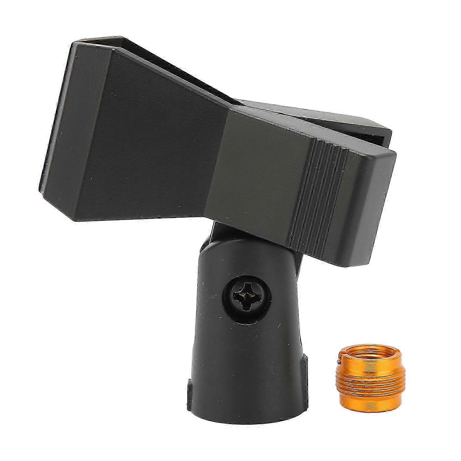 Universal Handheld Microphone Clip with 5/8in Male to 3/8in Female Connector