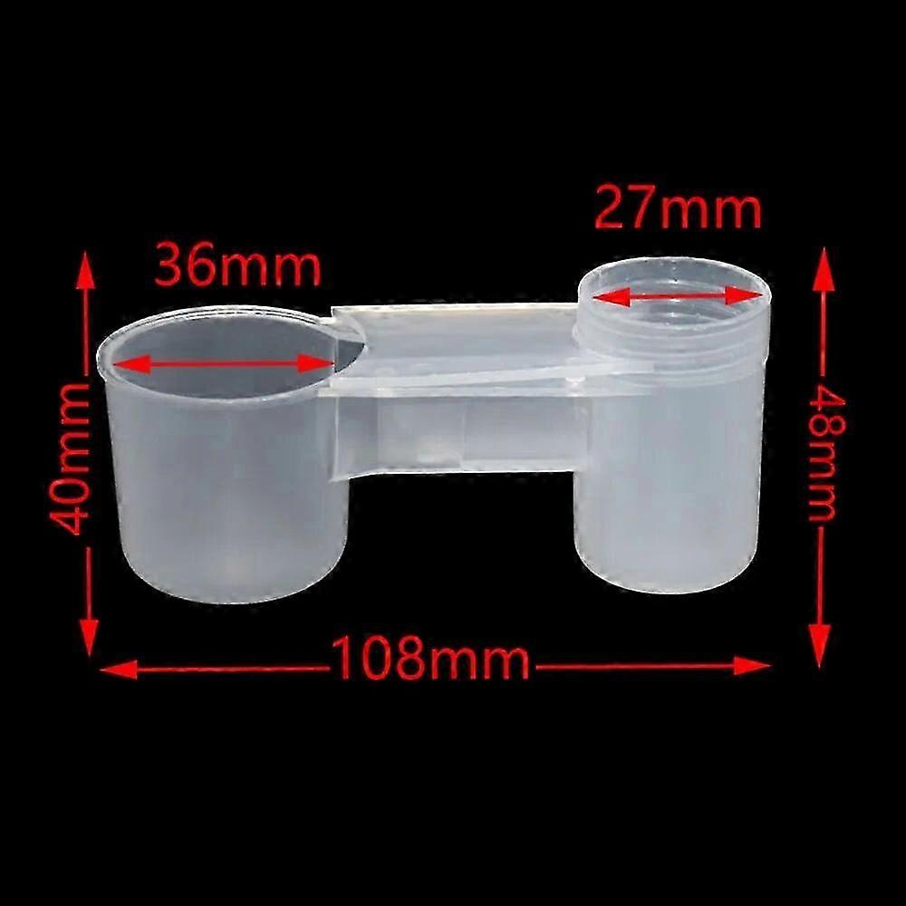Pet Bird Water Bottle Feeder Cup with Double Nozzle for Family Garden