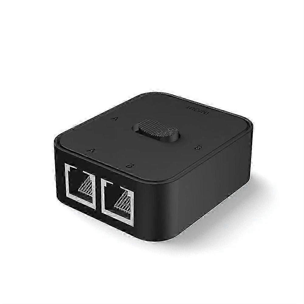 2-Port-RJ45-Ethernet-Smart-Managed-Netzwerk-Switch-Hub-Internet-Konverter-Adapter