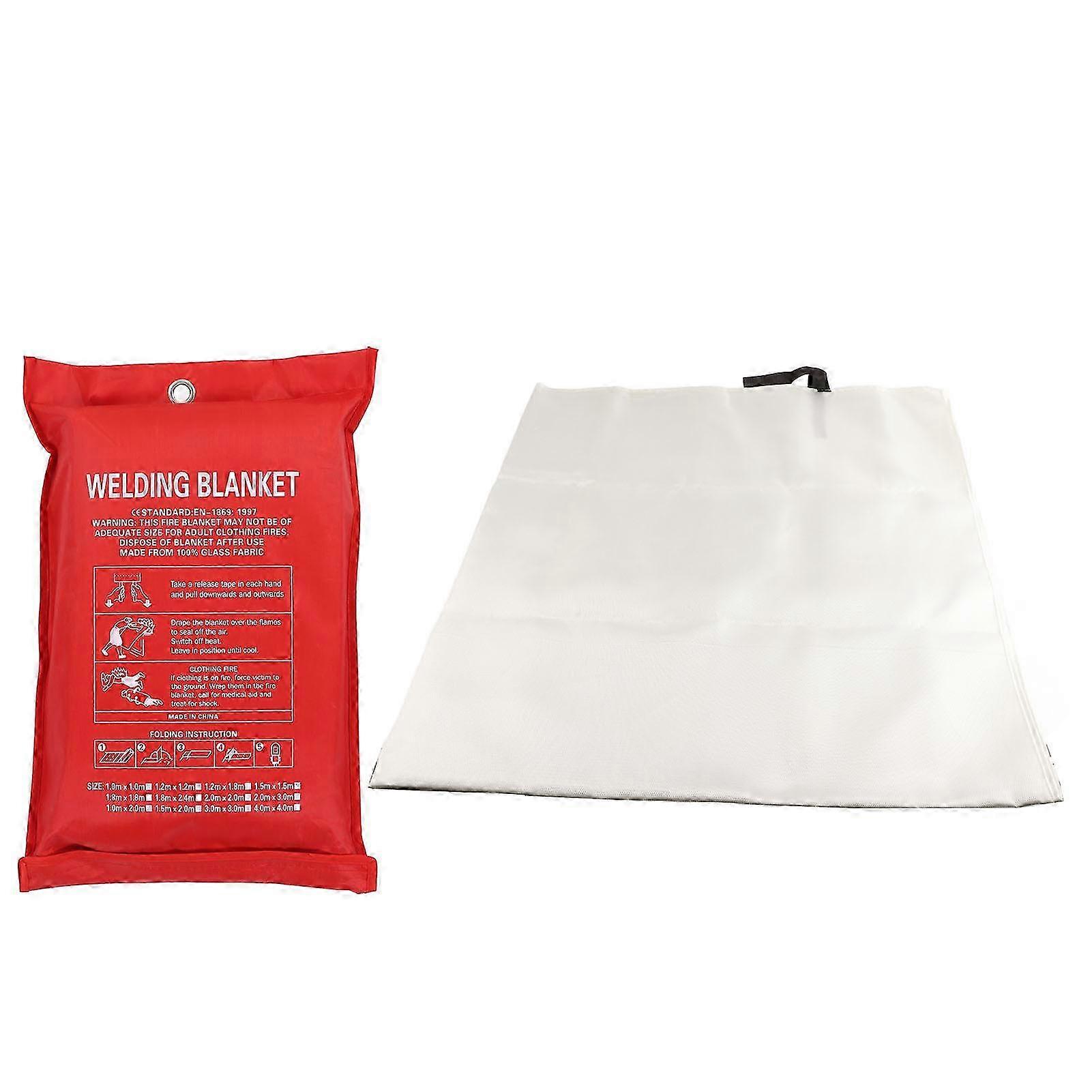 Flame Retardant Fire Suppression Emergency Safety Blanket 1.43m with Reinforced Handle