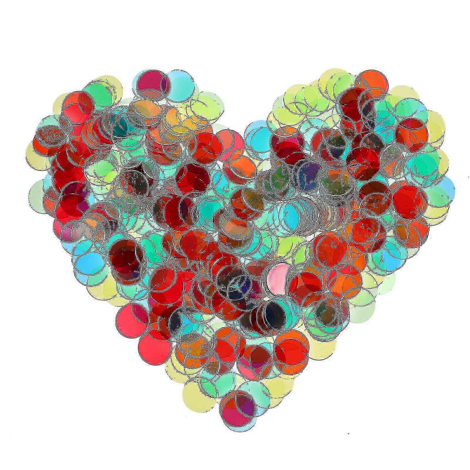 500pcs Transparent Color Bingo Chips Plastic Markers Clear Game Counting Chips