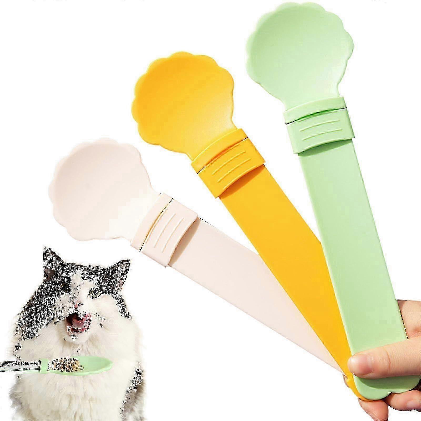 3pcs Cat Strip Feeders, Happy Spoon for Cats, Lickable Squeezable Creamy Treat, Wet Treats Dispense Spoon