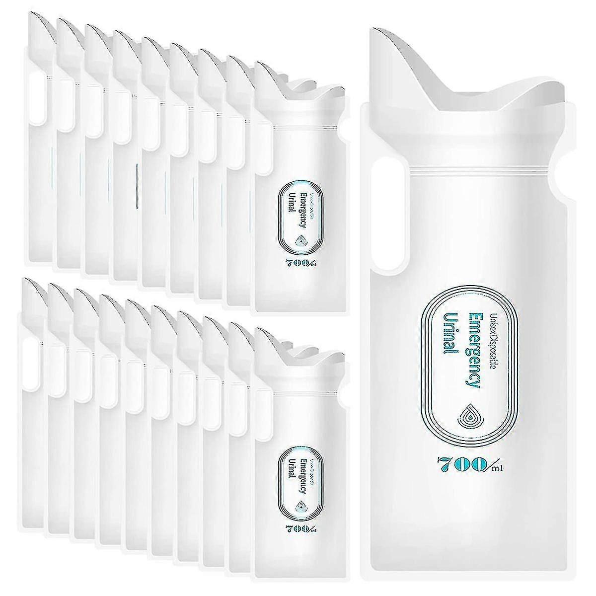 20pcs Urine Bags 700ml For Travel Cam And Jam Pee With F