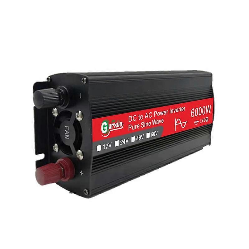 Gurxun 6000W High Power Sine Wave Inverter With Single Digital Display, Specification: 12V-220V 6000W 12V-220V