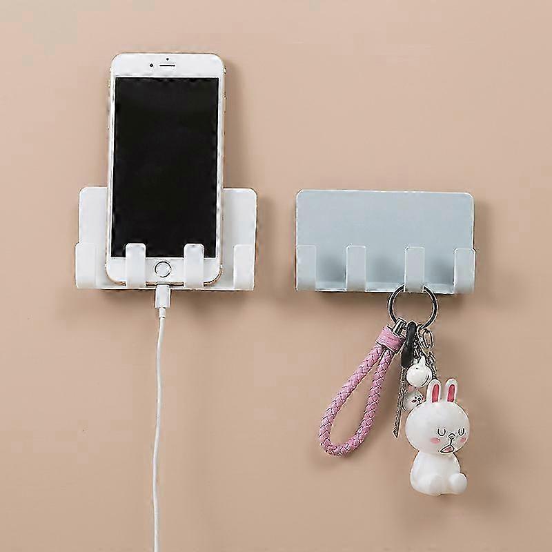 Towel rack sticky wall hook multi-purpose plastic hanger mobile phone charging stand multi-function storage rack only stand