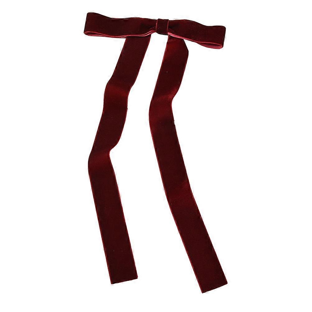 Bowknot Hairpin Special Occasions Bow Hairpin Red 20x2cm Fabric Tassel