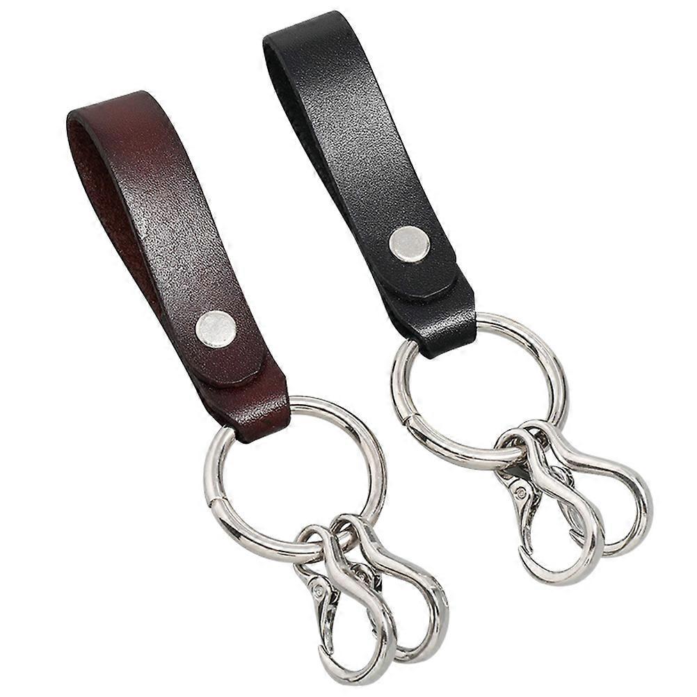 Practical Keychain Alloy Key Ring Car Key Accessory For Family Members 2Pcs