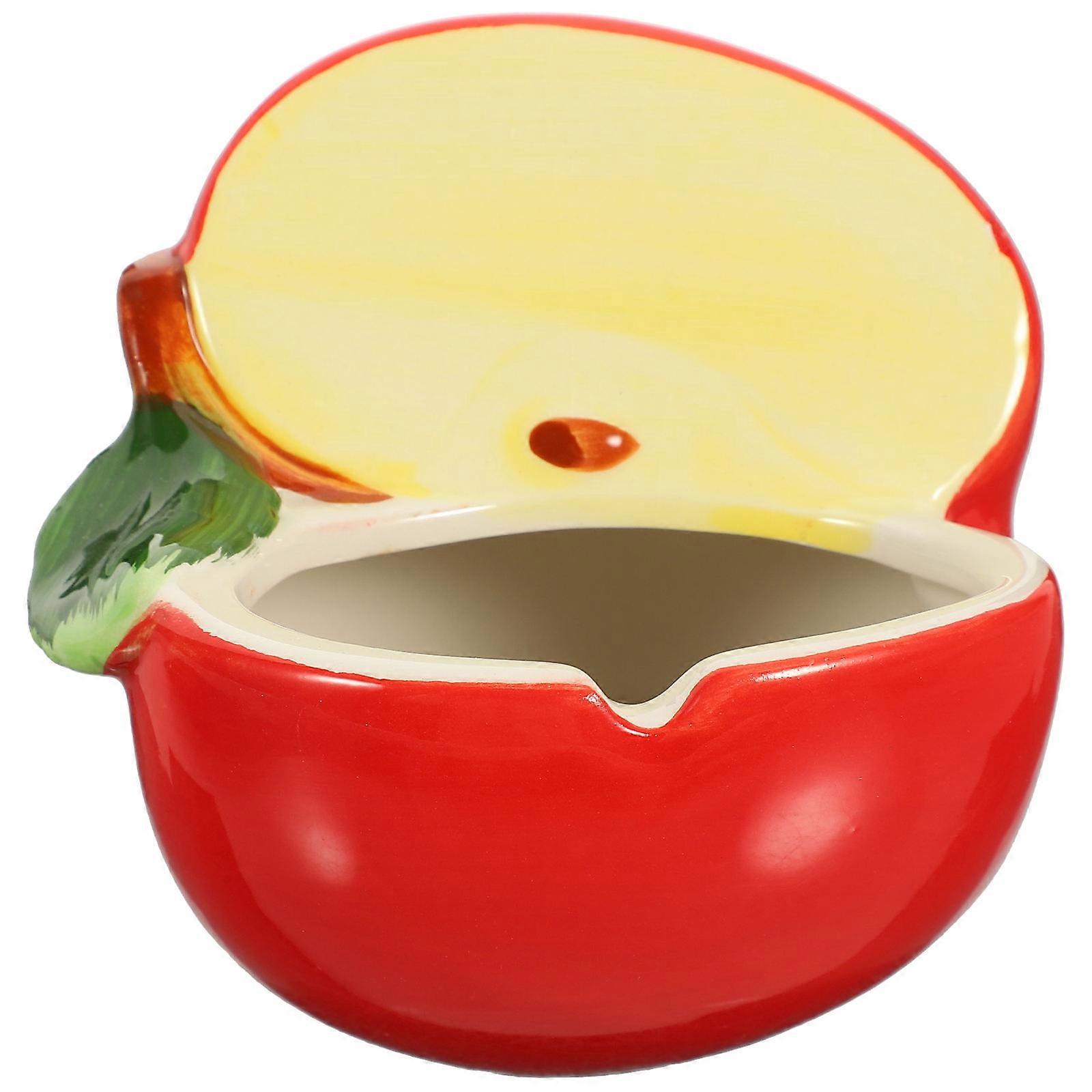 Ceramic Ashtray Fruit Style Ashtray for Storage in Red Ceramic Material