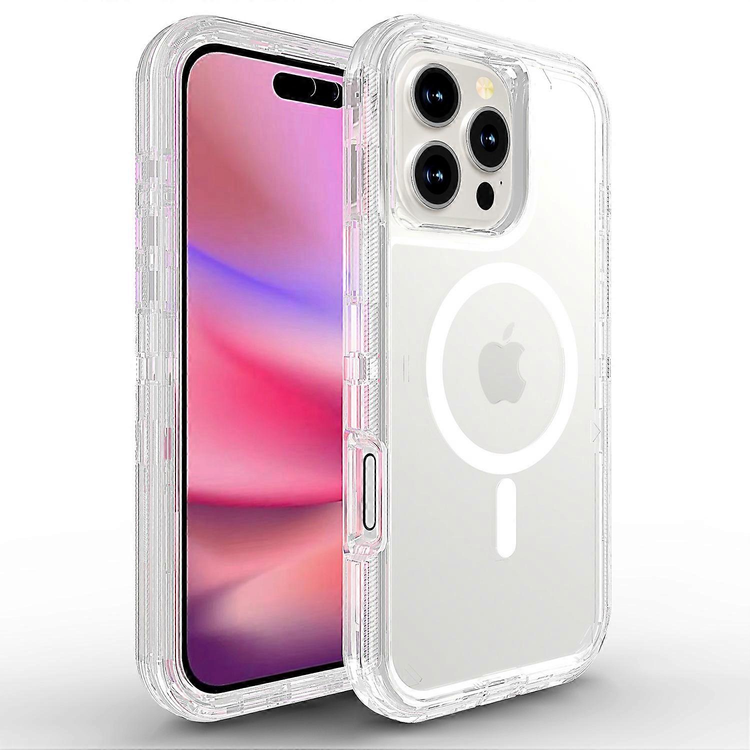 For iPhone 16 Pro Case Compatible with MagSafe Shockproof TPU + PC Phone Back Cover