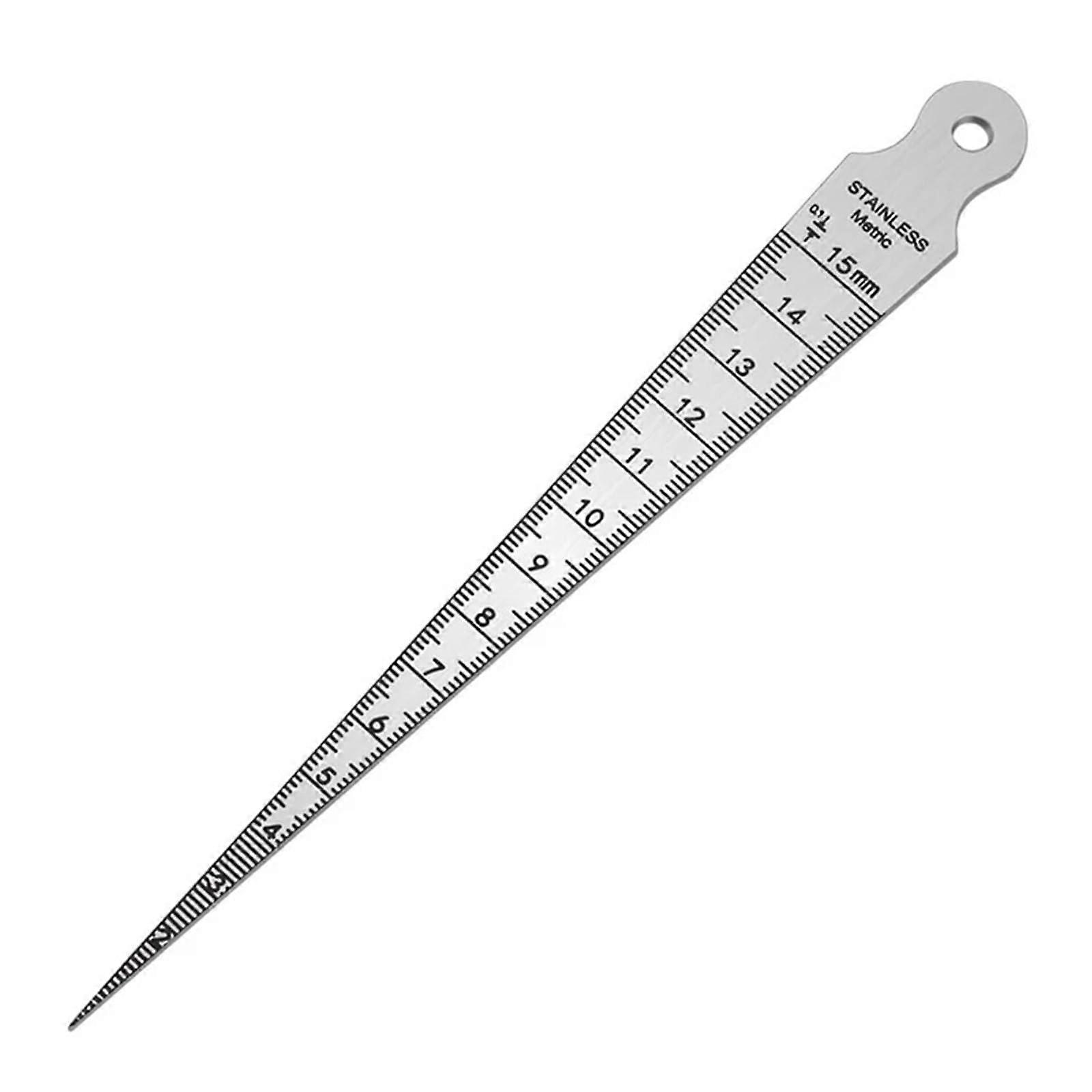 Fühlerlehre Edelstahl 0-15mm Spaltmessgerät Hochpräzises Innendurchmessermessgerät Keilmessgerät 1 UK 0-15mm Dicke