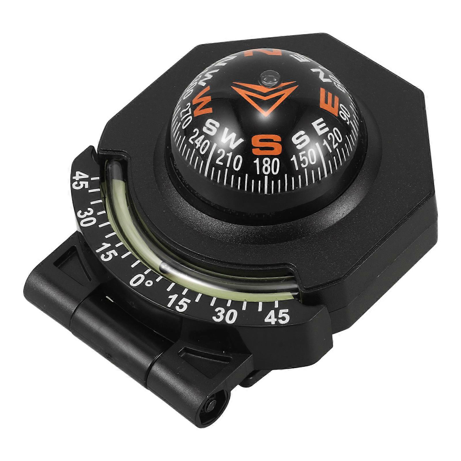 Glowing Auto Interior Compass Ball with Dashboard Mount for Cars, SUVs, Trucks, and RVs – Compact Portable Navigation Tool for Night Driving and Off