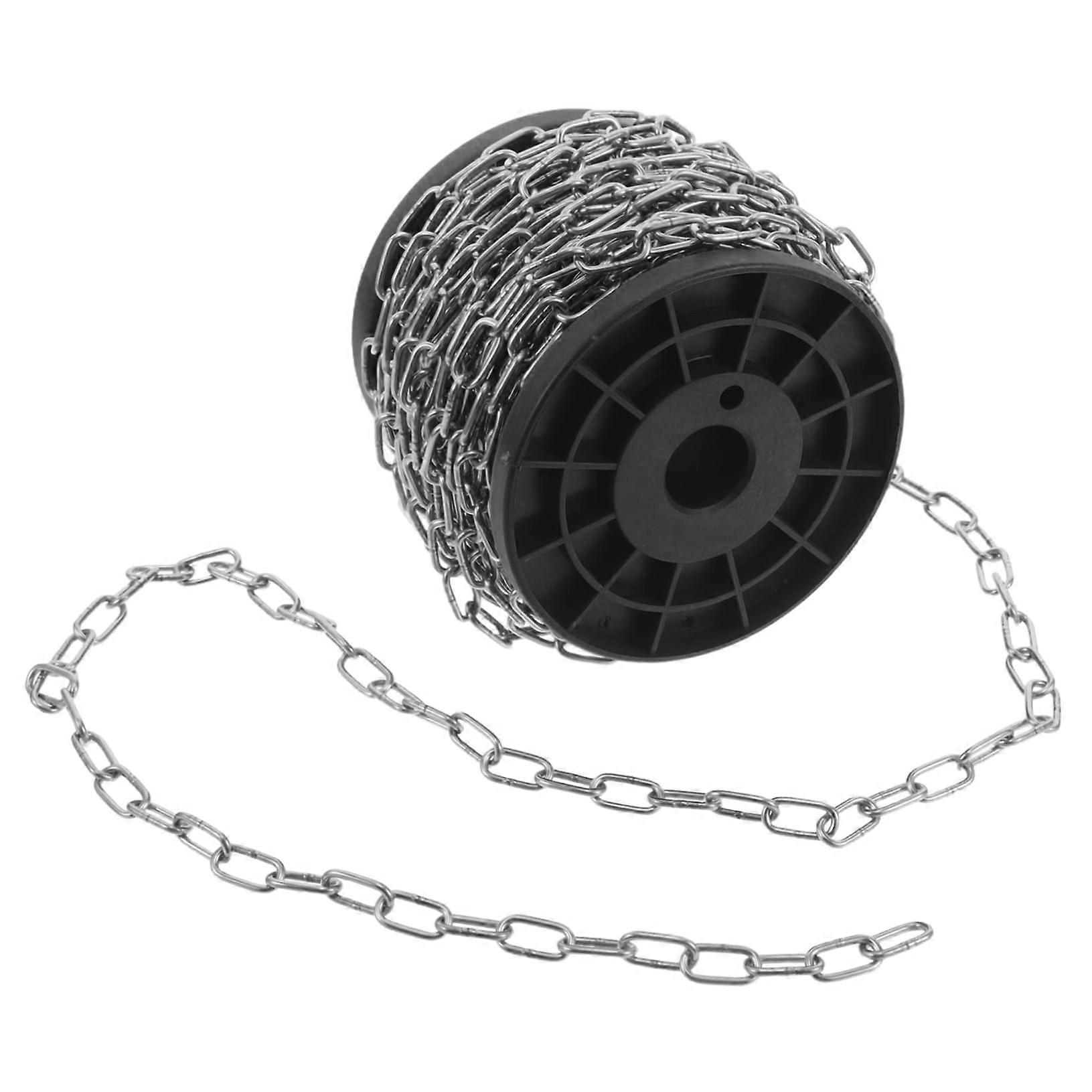 1Roll Hanging Chain Lightweight Durable Metal Chain for Outdoor Camping Rustproof Easy to Install Adjustable for Home Use Utility