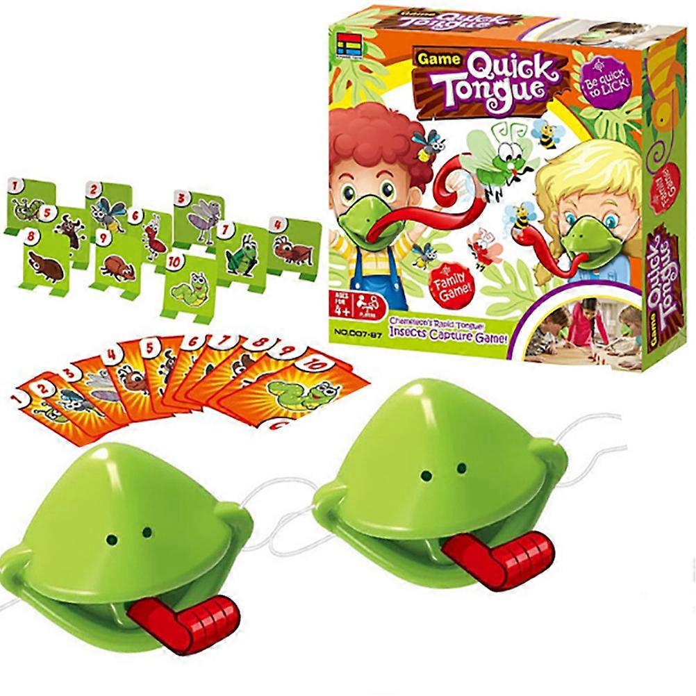 Tongue Set Interactive Desktop Catch Bugs Sticking Tongue Funny Board Games Puzzle Game for Children