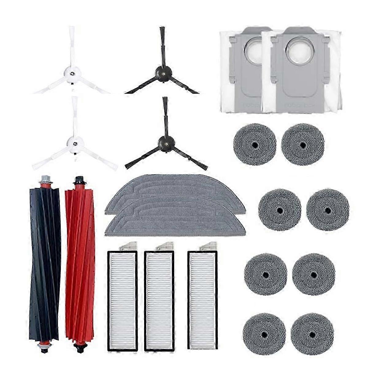 21 Pcs Ultra Durable Accessories for Roborock G20s S8 MaxV Ultra Sweeper Accessories Edition 0709
