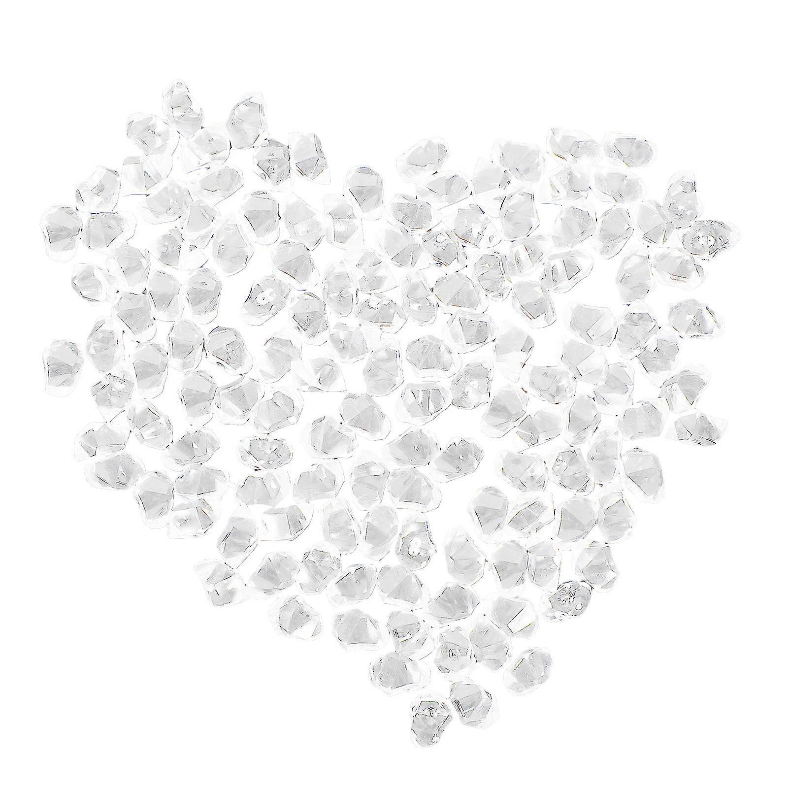 Artificial Simulation Ice Sheet Faux Ice Cubes Restaurant Decor Transparent 0.7x0.5cm Photography Props 1Set