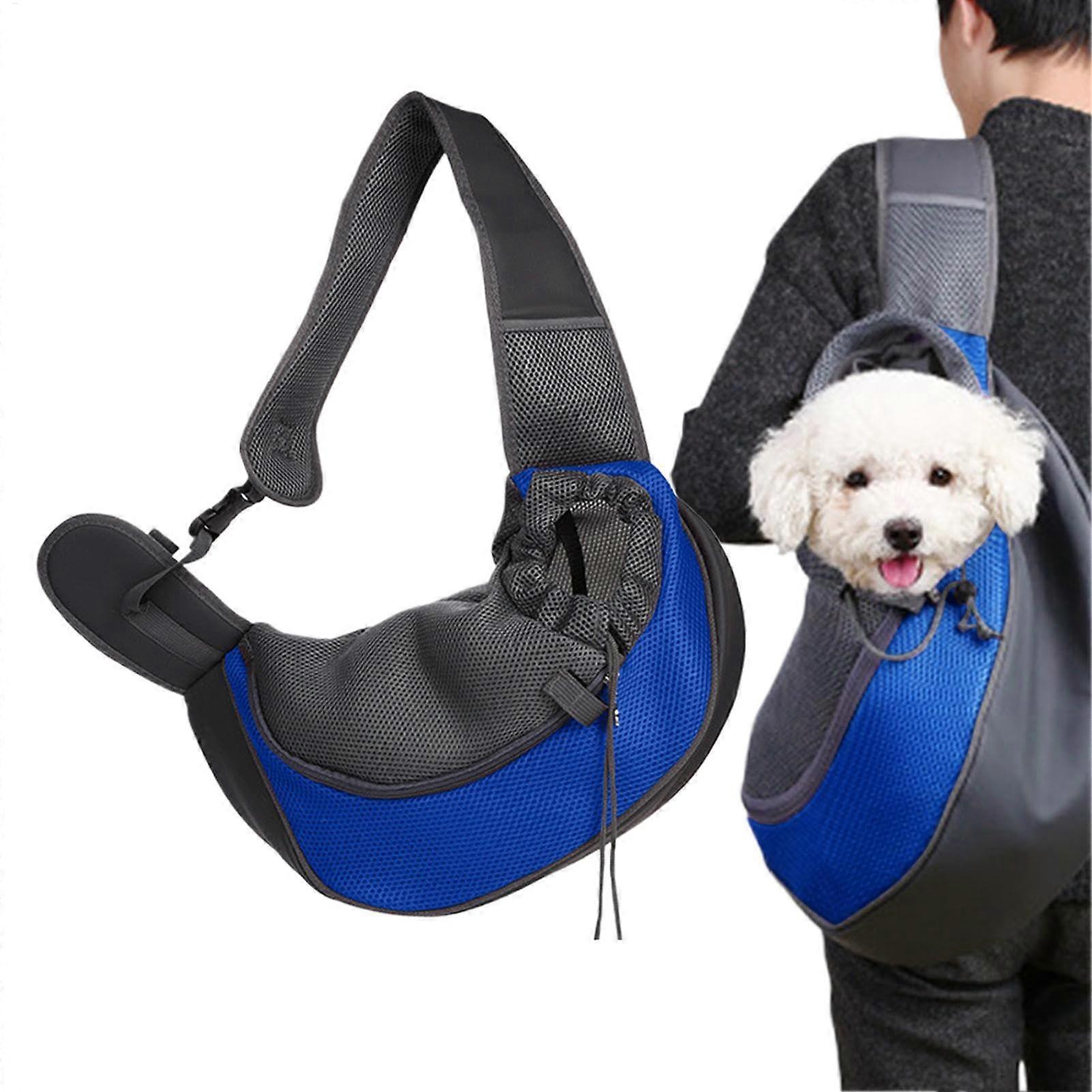 Pet Carrier Sling for Small Pets, Dog and Cat Carrier with Adjustable Shoulder Strap, NonSlip Carry Strap for Dogs, Breathable Mesh for Long Walks