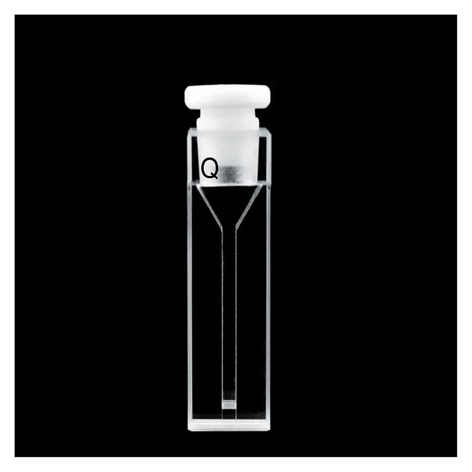 Laboratory Equipment Slotted Microquartz Cuvette 2mm Fluorescent Quartz Absorption Cells 700ul PTFE Sealing Frit Sintering Technology Pack of 1