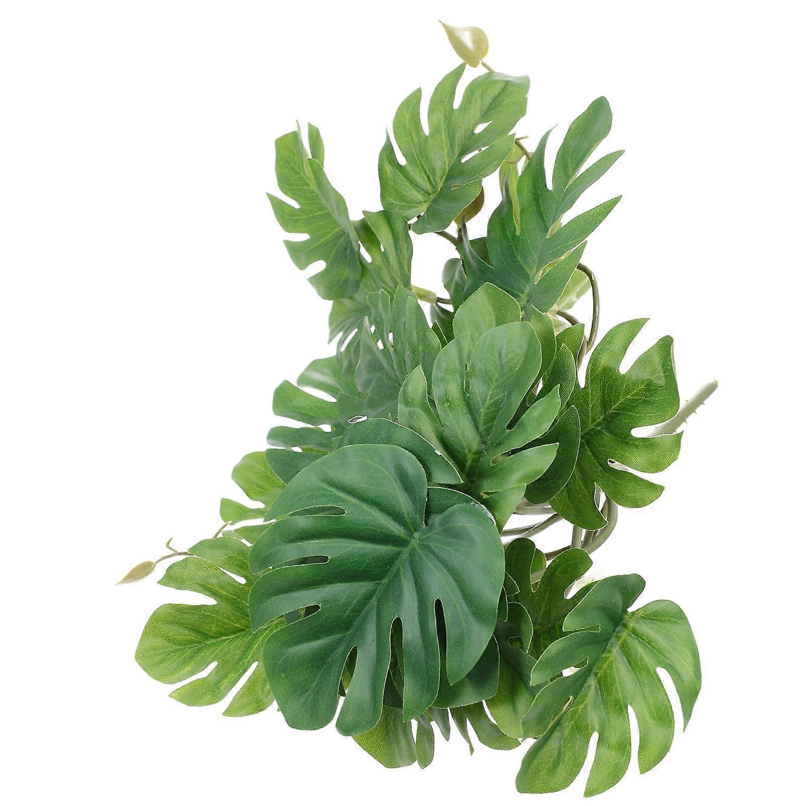 Artificial Aquarium Plants for Reptile and Fish Tanks, Durable, Colorfast, with Suction Cup for Easy Installation