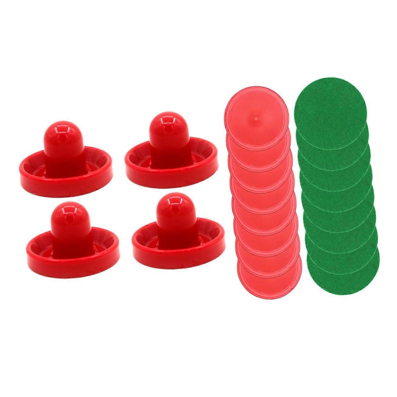 1Satz Teiliges Zubehör Roten Pucks Filz Pads Roten Kugeln Für Freizeit Spaß Karneval Spiel Zubehör