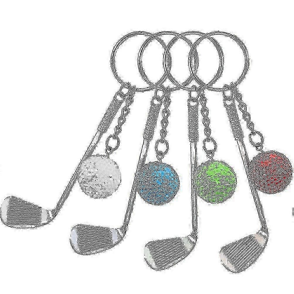 4pcs Golf Keychain Creative Keychains Car Key Chain Backpack Hanging Decor Gift