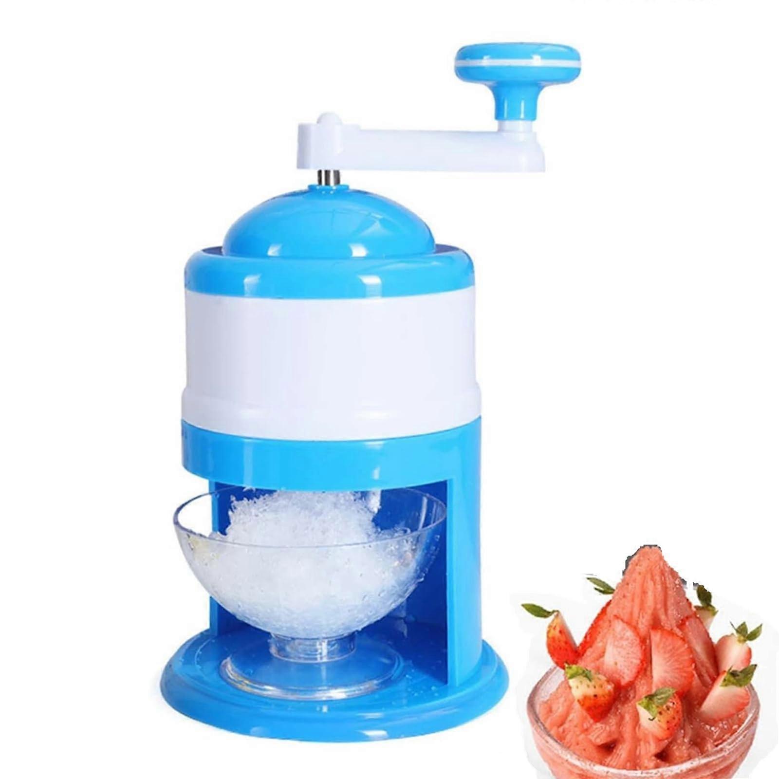 Manual Ice Crusher – Portable Ice Shaver for Cocktails, Smoothies Drinks (Blue)