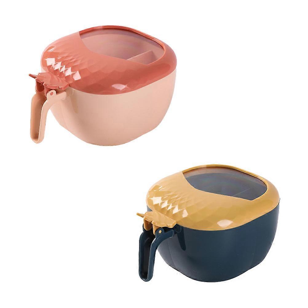 Seasoning Containers Small Spice Box for Kitchen Dust-proof PP Material Practical Design for Dining Room 2Pcs
