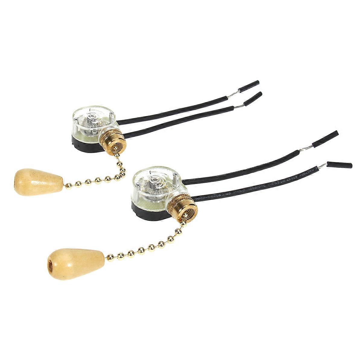 Pull Chain Light Switch for Ceiling Lamps, ABS Manual Control Cord Switch, Semi Transparent Wall Light Replacement Accessory