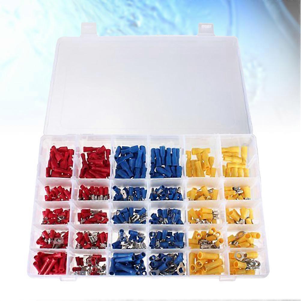 ColdPressed Terminals Kit with Durable Metal Connectors for Electrical Equipment Assorted Color 480 Pieces