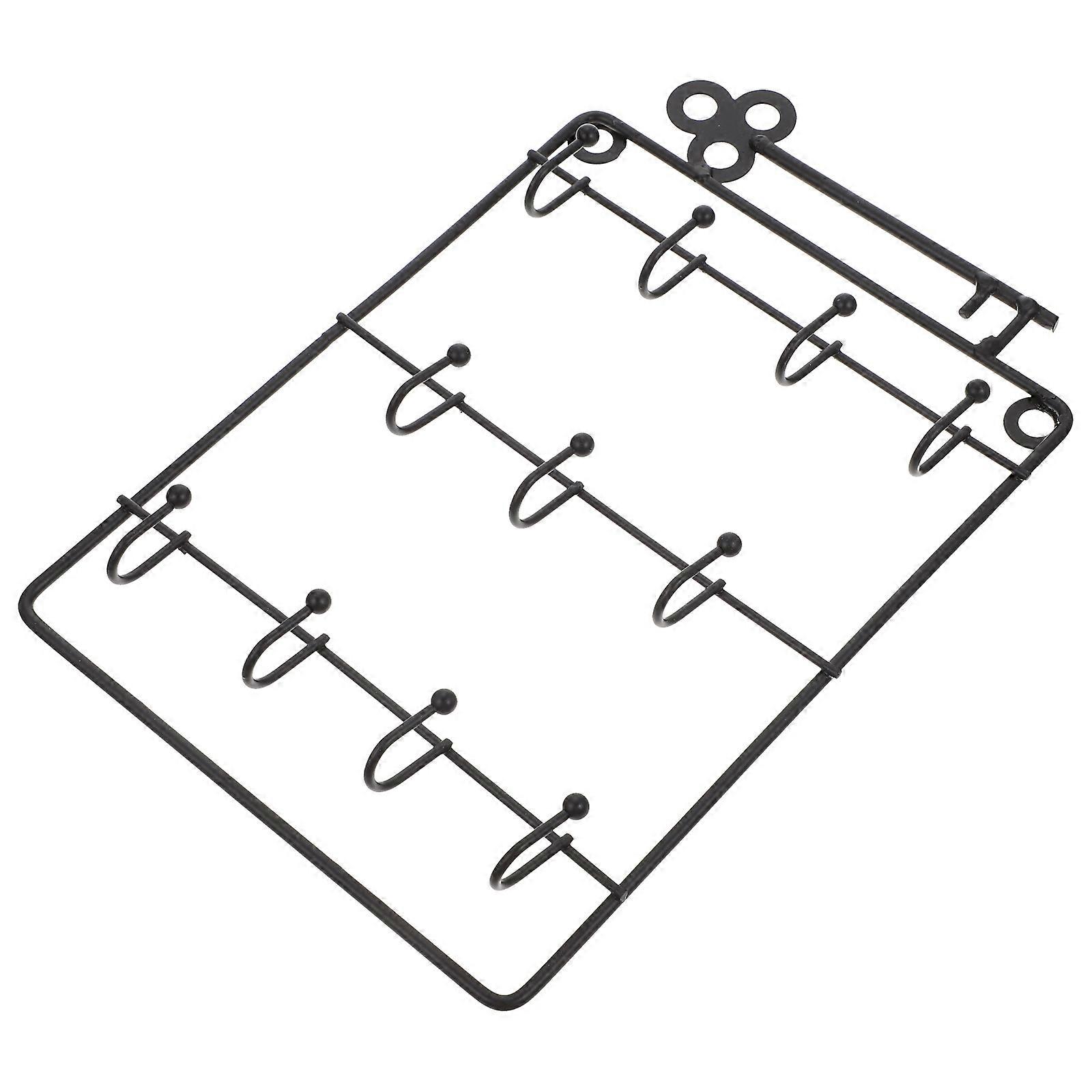 Wall Mounted Hook Iron Hanging Hook for Storage Use Black