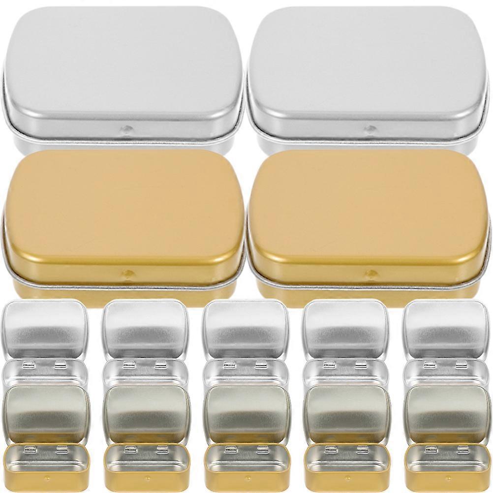 Small Tin Box Rectangular Candy Case Organizer for Storage Use 20Pcs