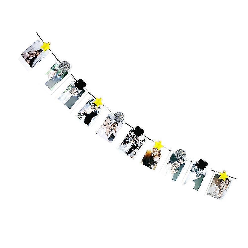 Triangle Pennant Banner Movie Themed Party Decorations Fashionable Photo Bunting Flags Indoor Decoration 4x4x0.1cm 1Set