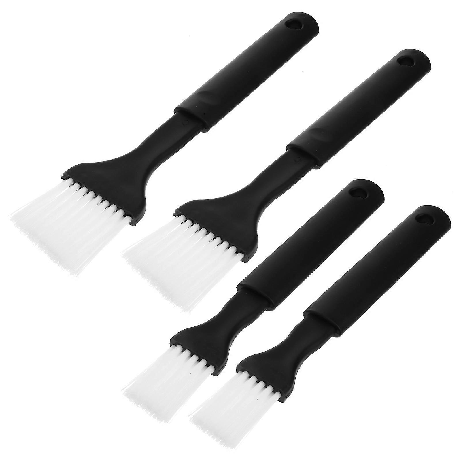 Heat Resistant Silicone Pastry Brushes Set of 4 with Plastic Grips Large & Small Basting Tools for Baking, Grilling, and Cooking Non Shedding &
