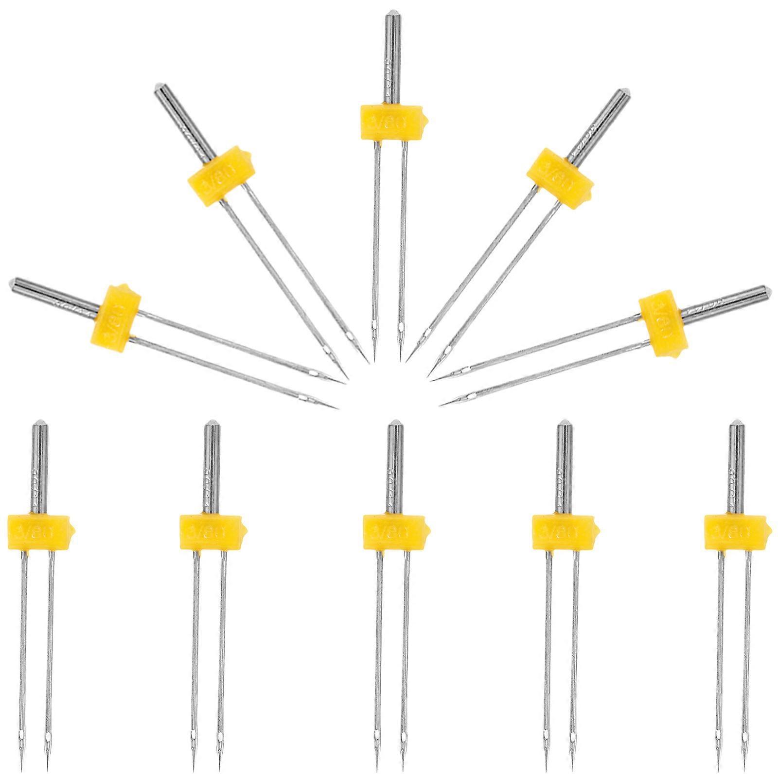10pcs Multi-function Sewing Needles for Home Use Sturdy Iron and Plastic Needles Silver Color