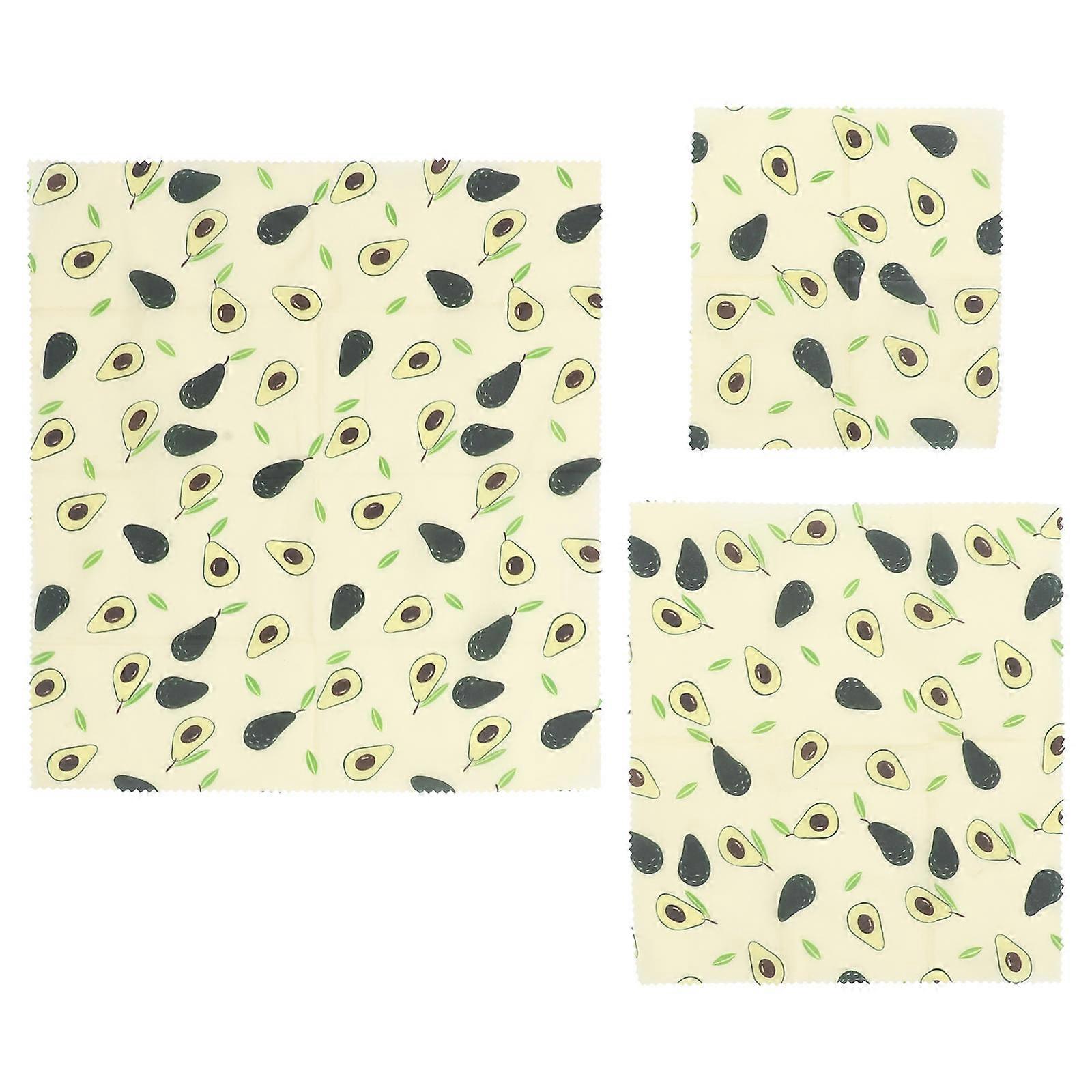 Reusable Beeswax Wraps For Food Preservation Creative Design For Snack Shop 3Set