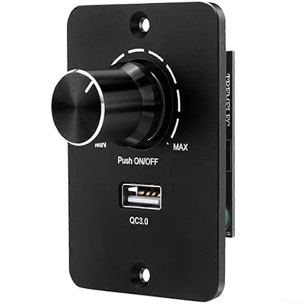 USB fastcharging capable dimmer light switch, suitable for campers, adjustable brightness levels