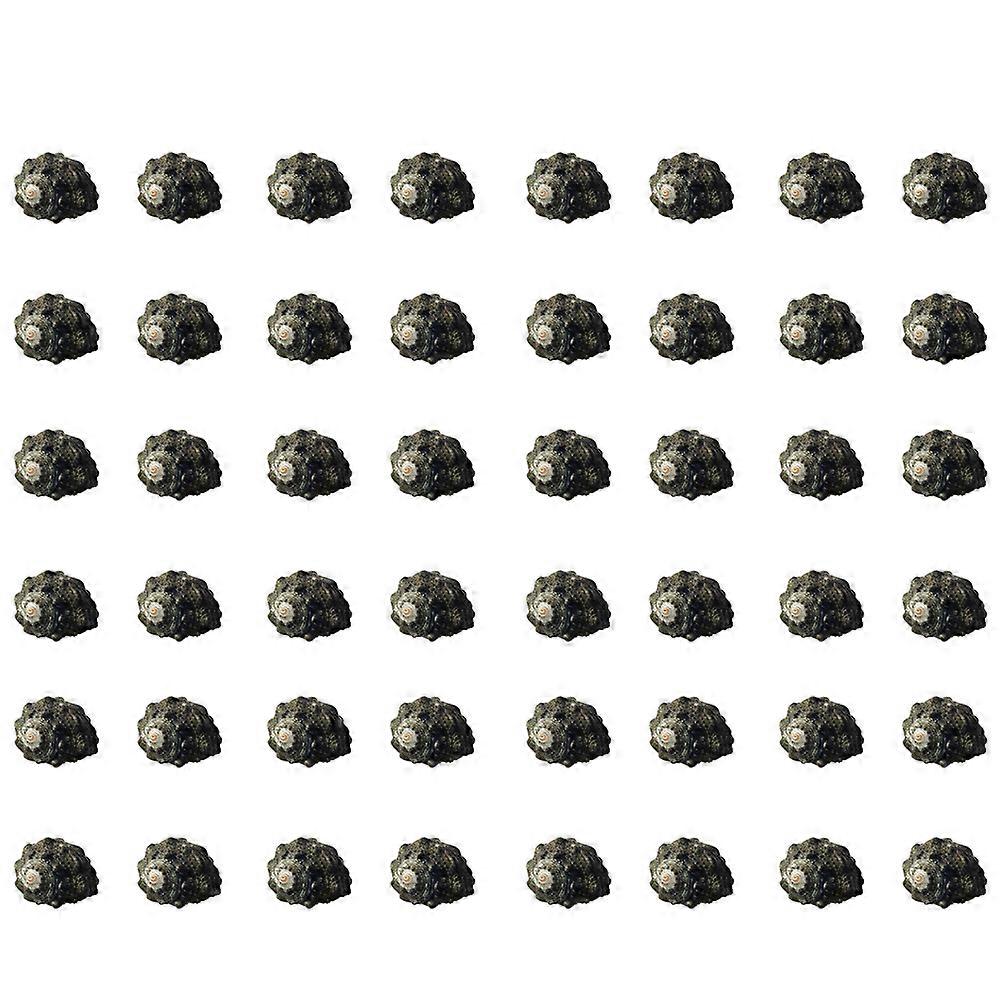 Creative Dark Brown Natural Conch Decor for Aquariums and DIY Crafting 100 Pcs Synthetic Material