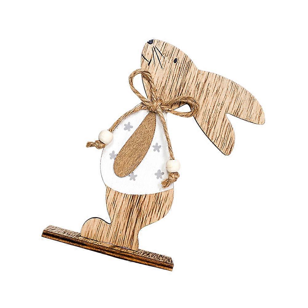 Topiary Bunny Easter Bunny Rabbit Wood Craft Home Decoration Window Displaying Bright Color 1 Set