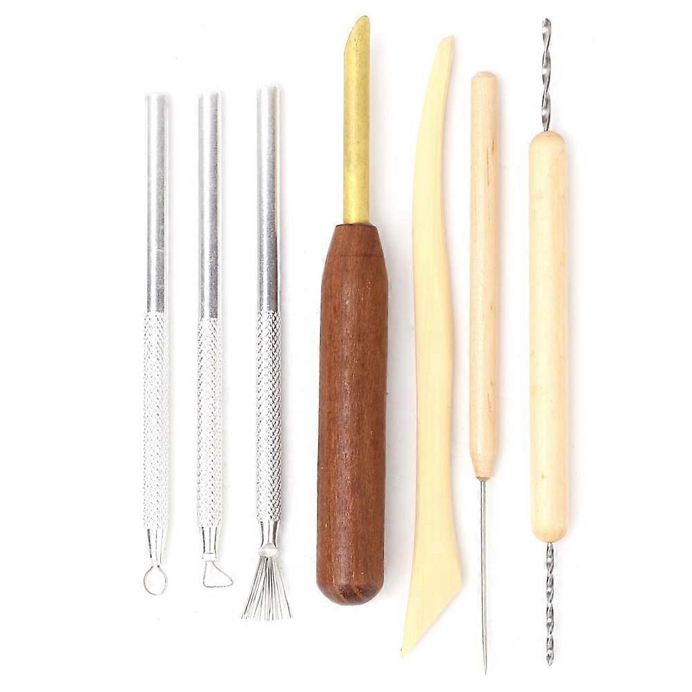 7Pcs Clay Sculpting Set Pottery Carving Sculpture Shaping Tool Art Craft DIY Tools