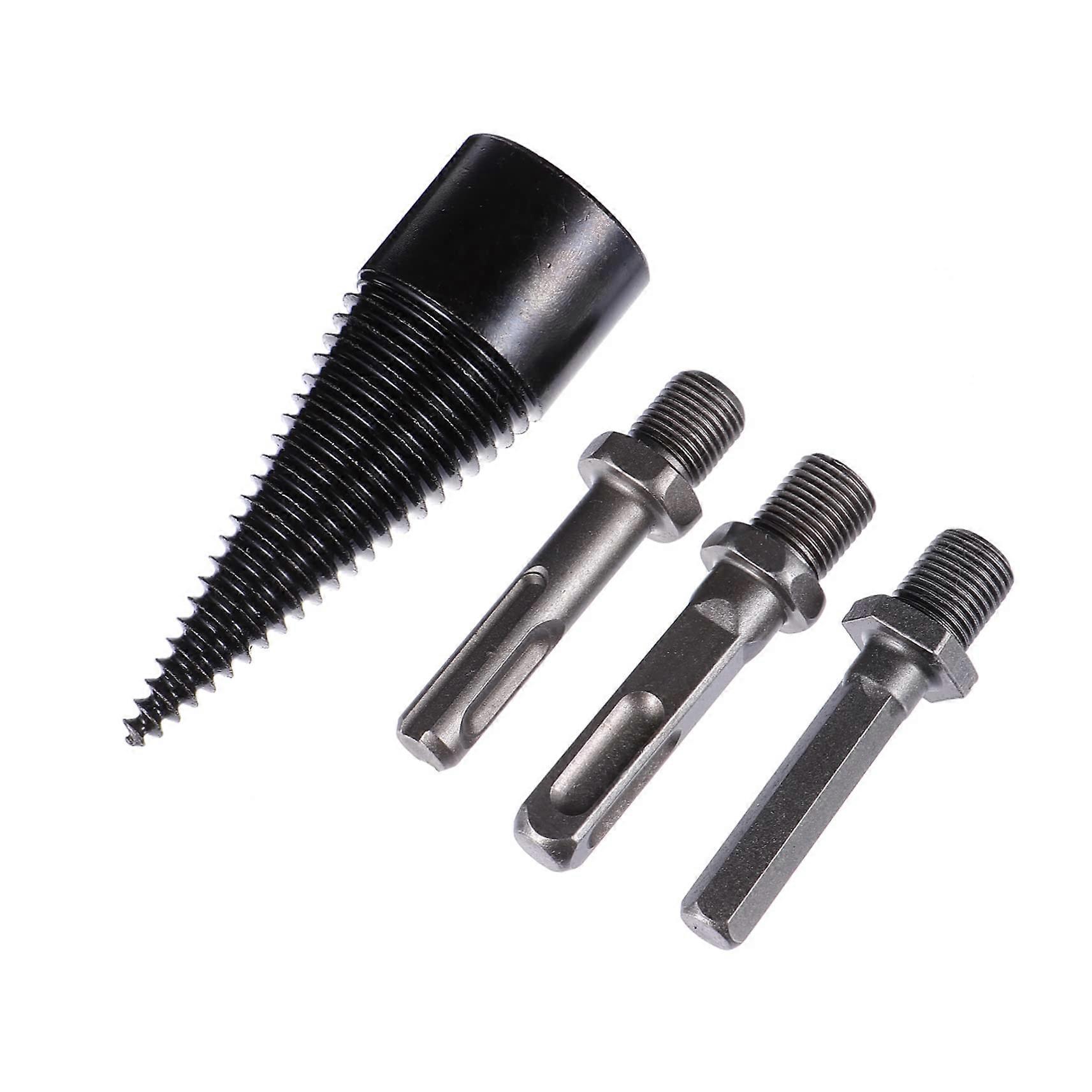 4Piece Firewood Splitter Drill Bit Set Drill Bit Sets Split Drill Bit Impact Driver Drill Hole Cutter Drill Bit
