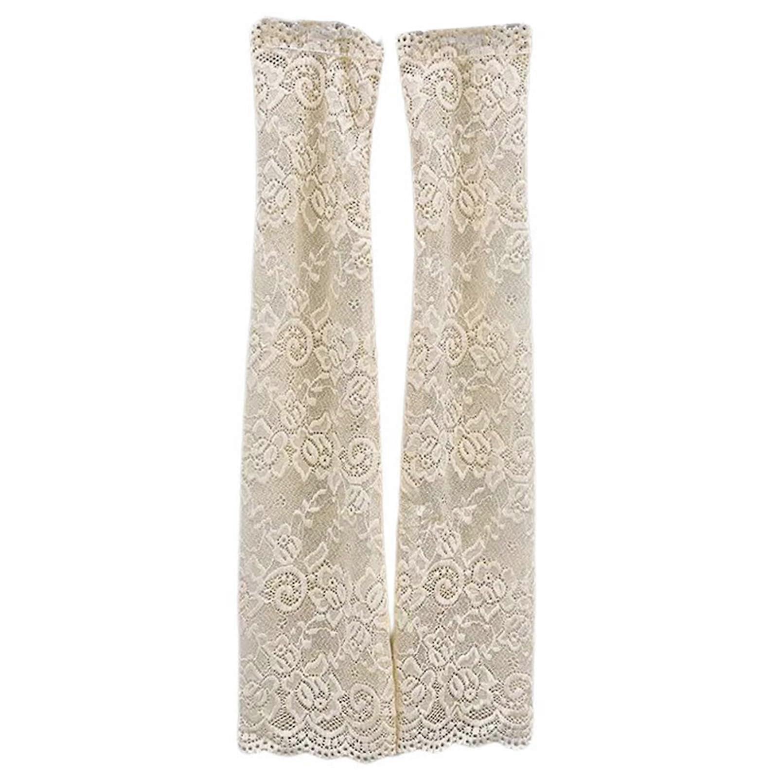 Elastic Wedding Floral Arm Sleeves Long Removable Sunproof Sleeves for Elegant Weddings - Size and Color Options Available
