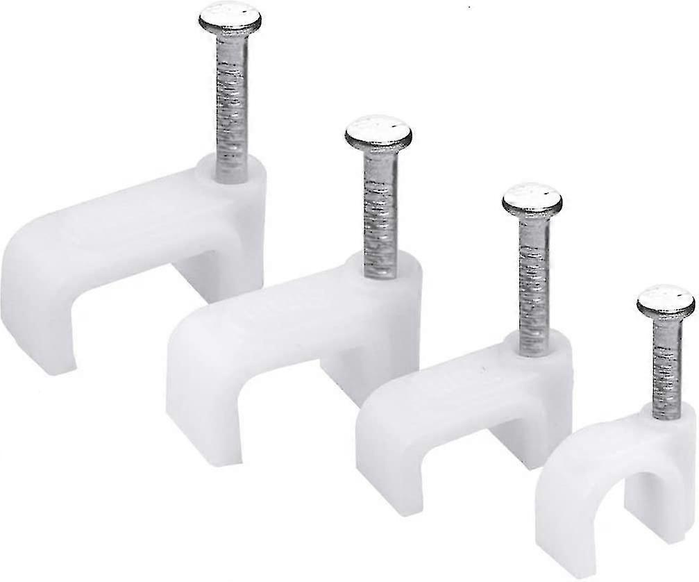 400 件电缆夹电缆扎带 6mm 7mm 8mm 10mm 壁挂式电缆扎带电缆扎带用于电线组织器白色