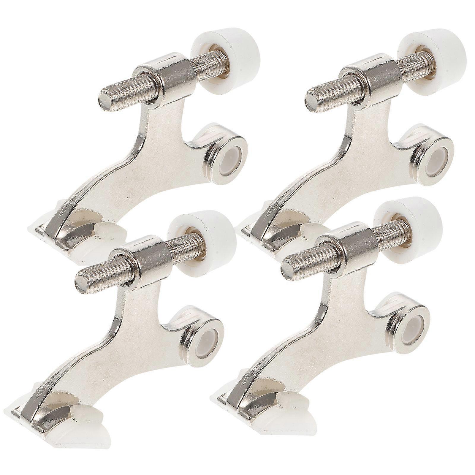 4pcs Adjustable Door Stop with Cushioned Bumper – Heavy Duty Door Stoppers for Home Use to Protect Floors and Walls