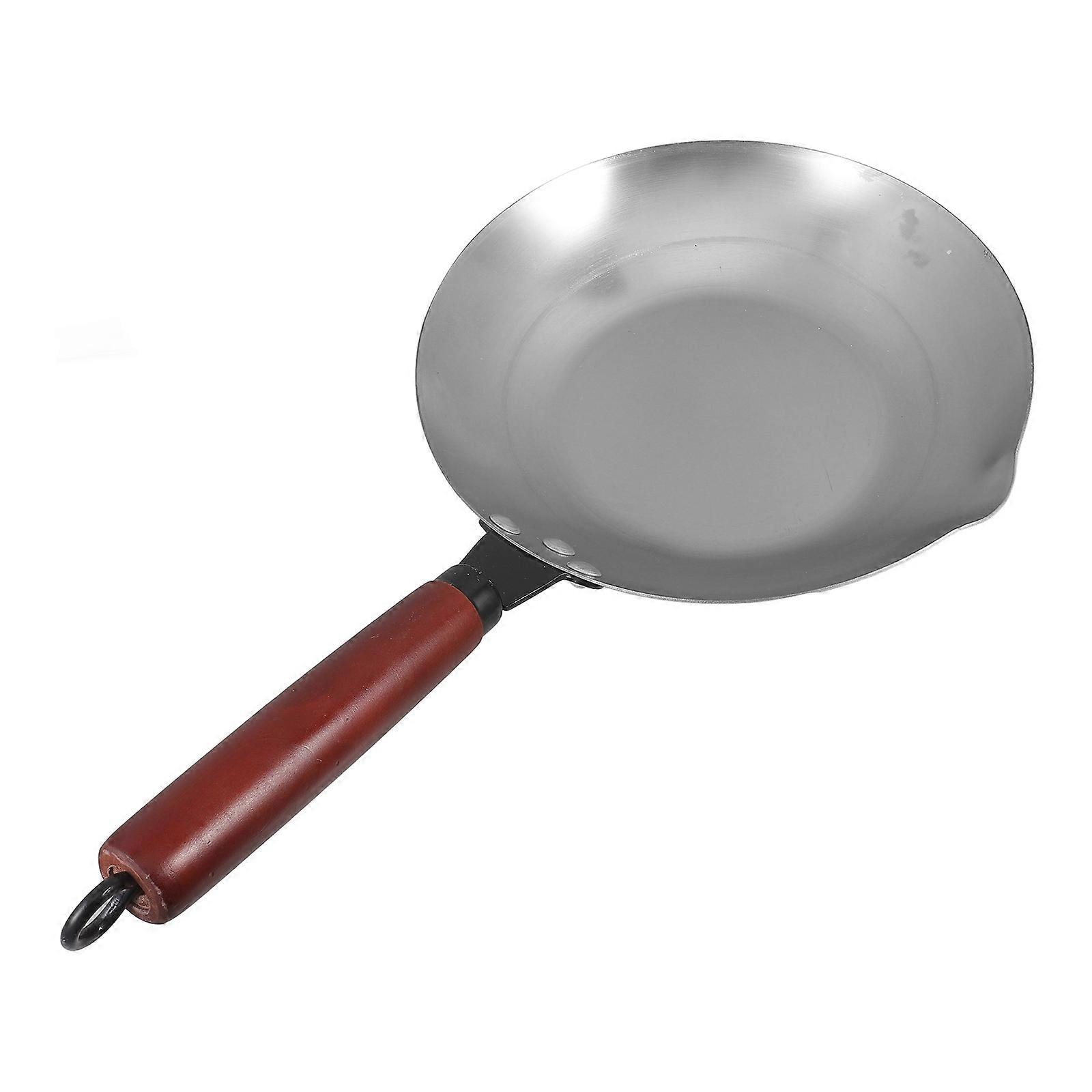 Candy Melting Pot with Spout and Wooden Handle for Kitchen Use Silver Stainless Steel 1 Piece