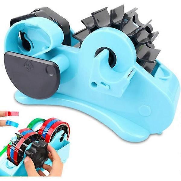 Heated tape dispenser with multiple cutter rolls, thermal tape roll through sublimation for thermal transfer tape, to attach vinyl to tape