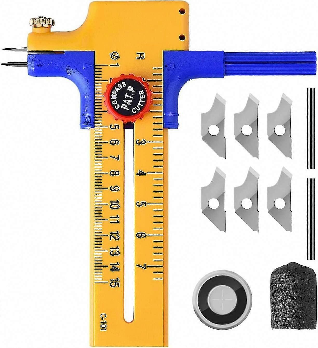 Precision Circle Cutter for Paper, Card, Leather - Adjustable Compass Cutting Tool for Perfect Circles