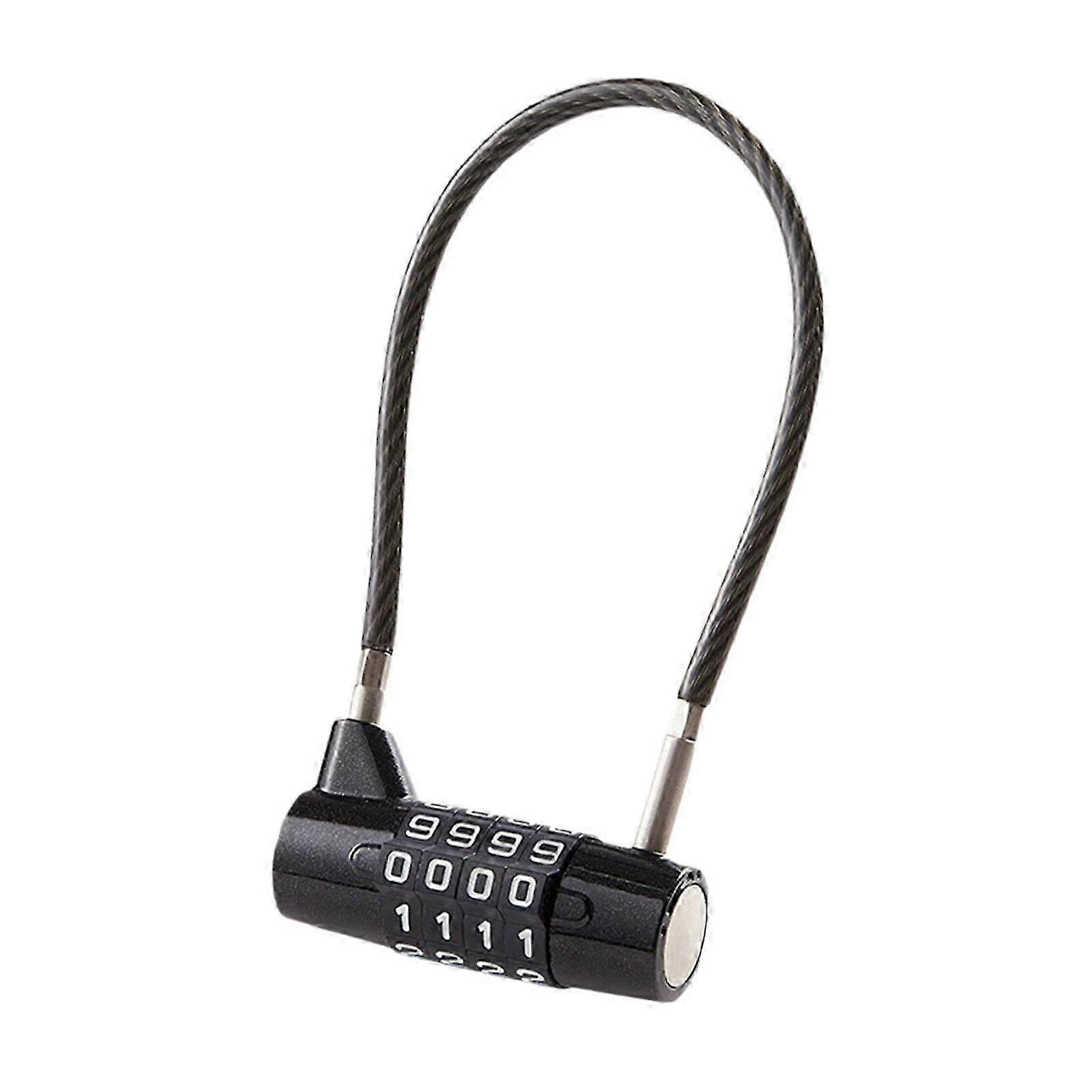 Cable Lock Sturdy 4 Digit Combination Padlock for Tool Box Shed Hasp Storag
