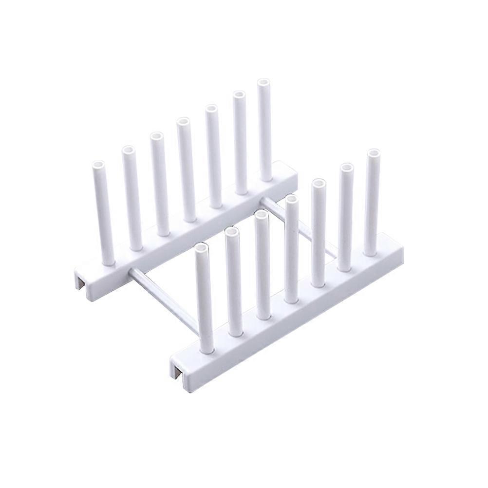 Dish Rack Drainer Plastic Drying Storage Organizer White 17.00X12.00X9.50CM Kitchenware 1Pcs
