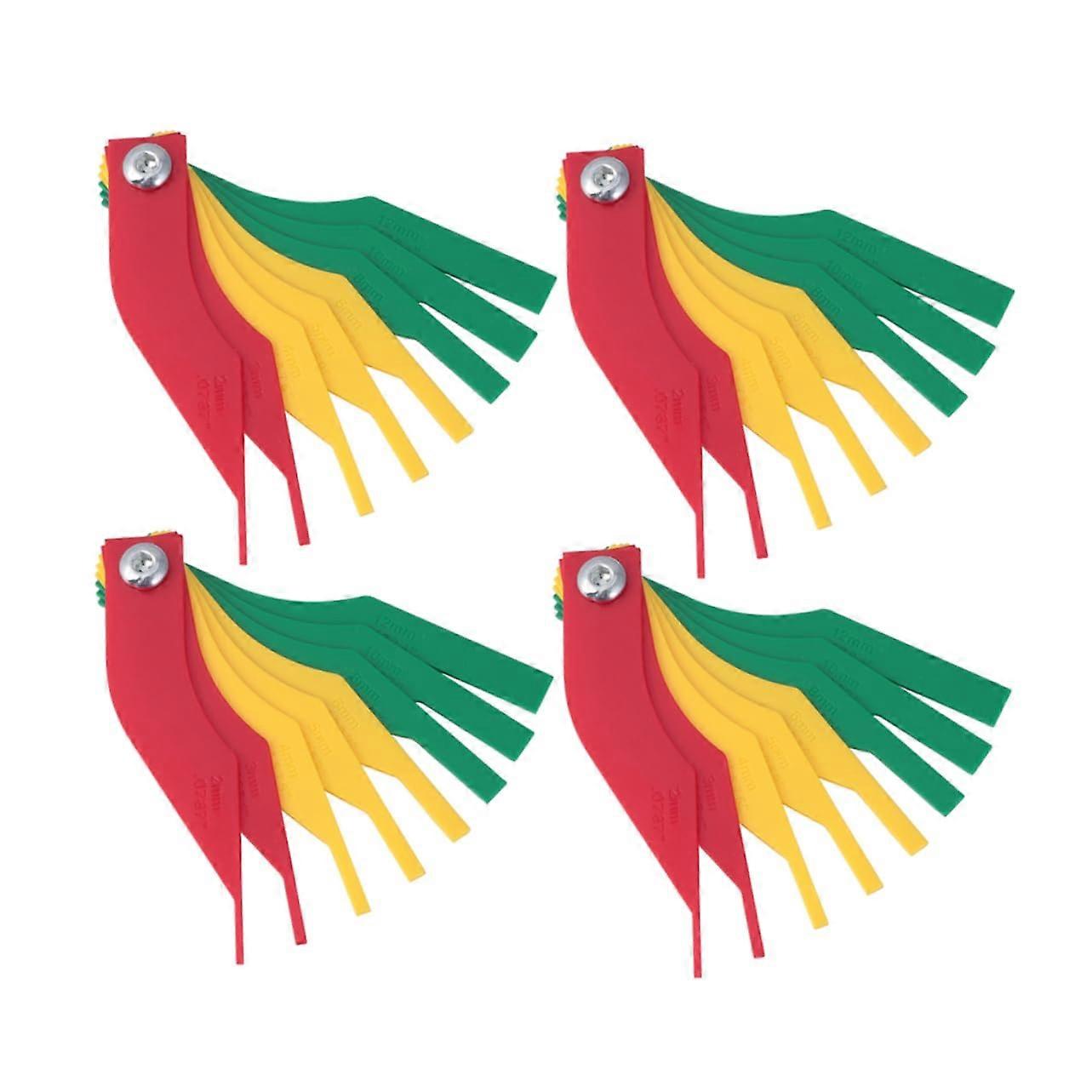 Brake Pad Tool Set, 4-Piece Brake Pad Thickness Gauge for Easy Wear Detection, Compatible with Most Vehicles